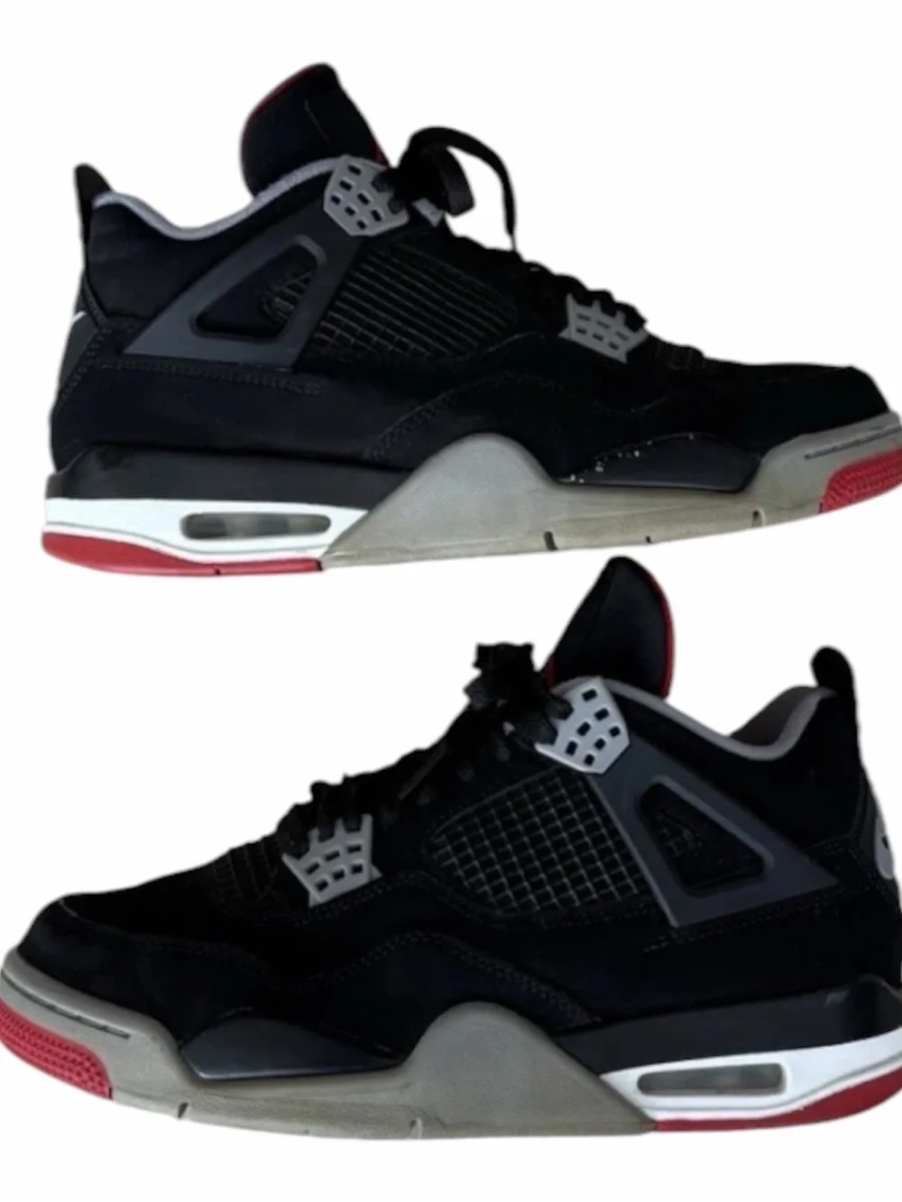 2019 Nike Air Jordan 4 IV Retro OG 308497-060 Bred Black Cement Mens Size 8.5